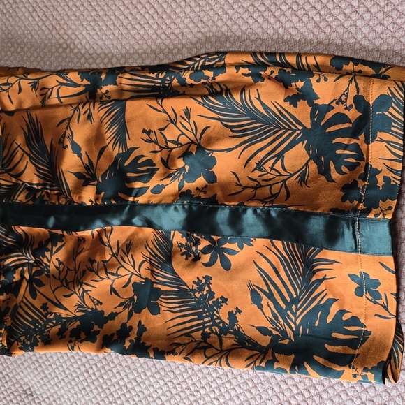 Future Collective Kahlana Barfield Brown Floral Black & Orange Women's Shorts - Picture 9 of 13